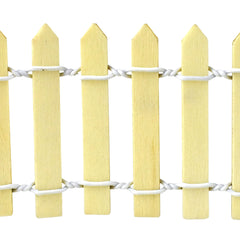 DIY Craft Wood Picket Fence with Wire, 35-1/2-Inch - Natural