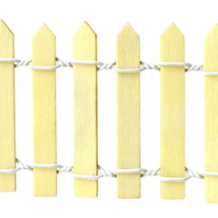 DIY Craft Wood Picket Fence with Wire, 12-1/2-Inch - Natural
