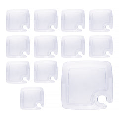 Clear Plastic Plates with Cup Holder, 9-inch, 12-count