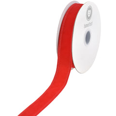 Christmas Velvet Wired Edge Ribbon, 10-yard