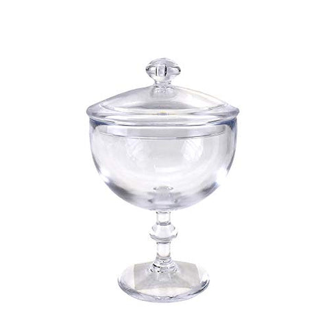 Apothecary Plastic Container Cookie Candy Lid Jar Centerpiece, 7-inch, Clear