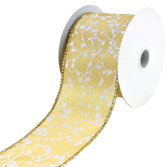 Berry Branch Silhouette Wired Ribbon, 10-yard