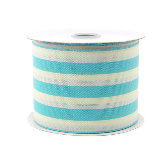 Striped Cotton Ivory Ribbon, 2-1/2-Inch, 10 Yards