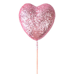 Valentine's Foam Glitter Heart Picks