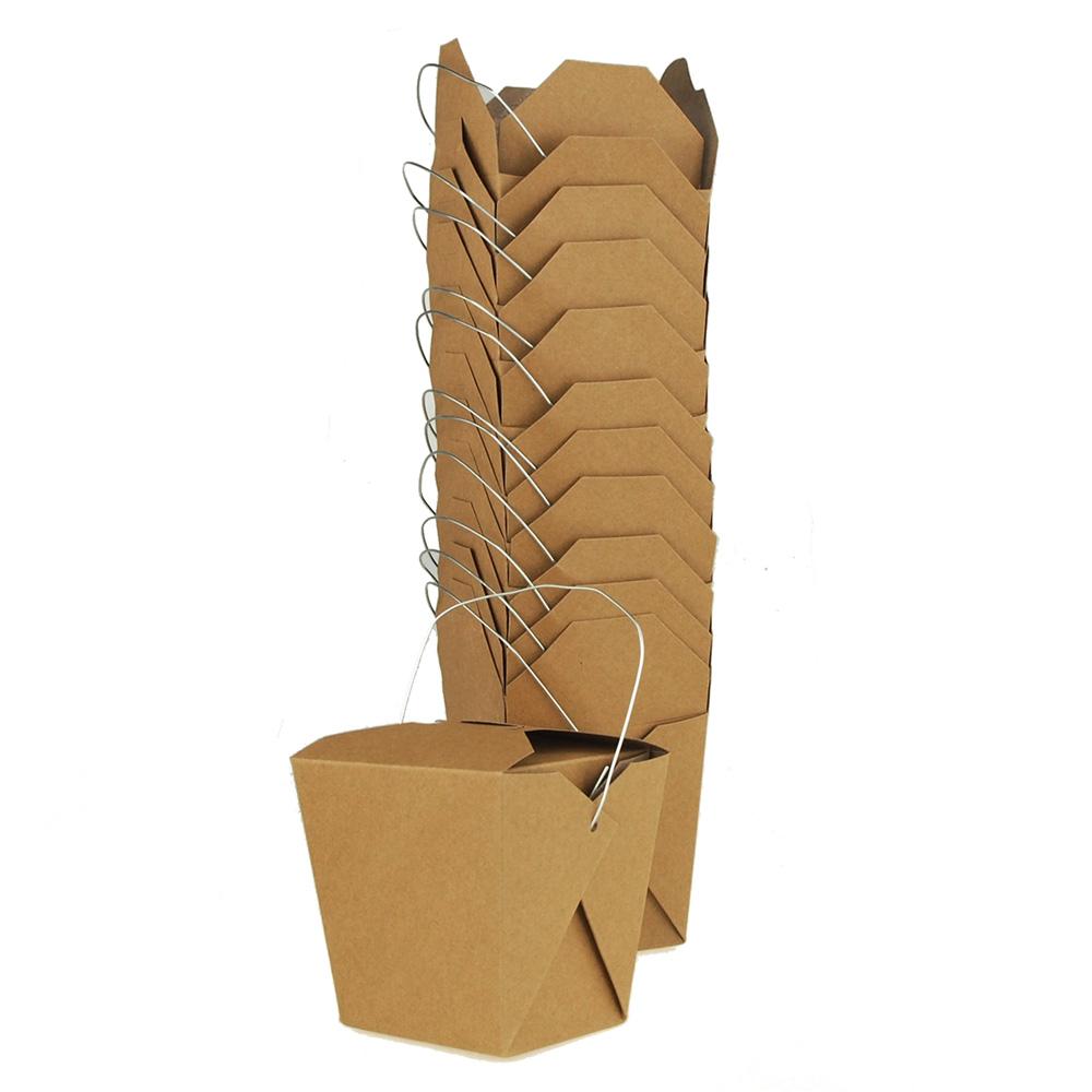 Take Out Boxes with Wire Handle, 4-Inch, 12-Count