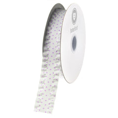 Ruffled Satin Polka Dot Ribbon, 1-1/2-inch, 25-yard