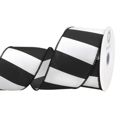Classic Wide Horizontal Stripes Wired Ribbon, 10-yard