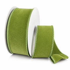 Flat Velvet Wired Ribbon, 10-yard