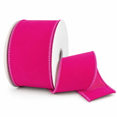Flat Velvet Wired Ribbon, 10-yard