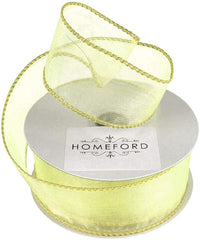 Sheer Organza Wired Edge Ribbon, 1-1/2-inch, 10-yard