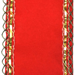 Christmas Velvet Victorian Edge Wired Ribbon, 10-yard