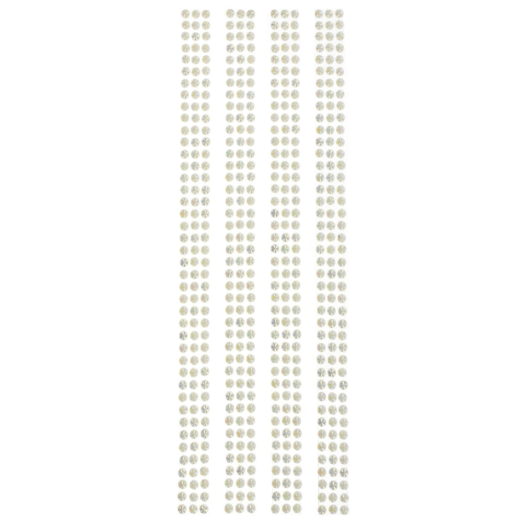 Iridescent Rhinestone Border Strip Stickers, 5mm, 4-count