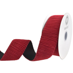 Christmas Ribbed Velvet Wired Ribbon, 10-yard
