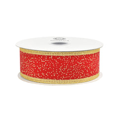 Christmas Sparkle Velvet Wired Ribbon, 10-yard