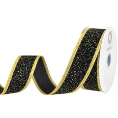 Christmas Sparkle Velvet Wired Ribbon, 10-yard