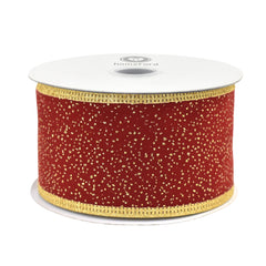 Christmas Sparkle Velvet Wired Ribbon, 10-yard