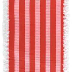 Christmas Vertical Stripes Fuzzy Edge Wired Ribbon, 10-yard