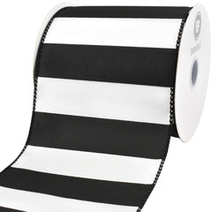 Classic Wide Horizontal Stripes Wired Ribbon, 10-yard