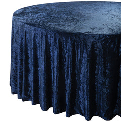 Round Velvet Party Dining Tablecloth, 120-inch