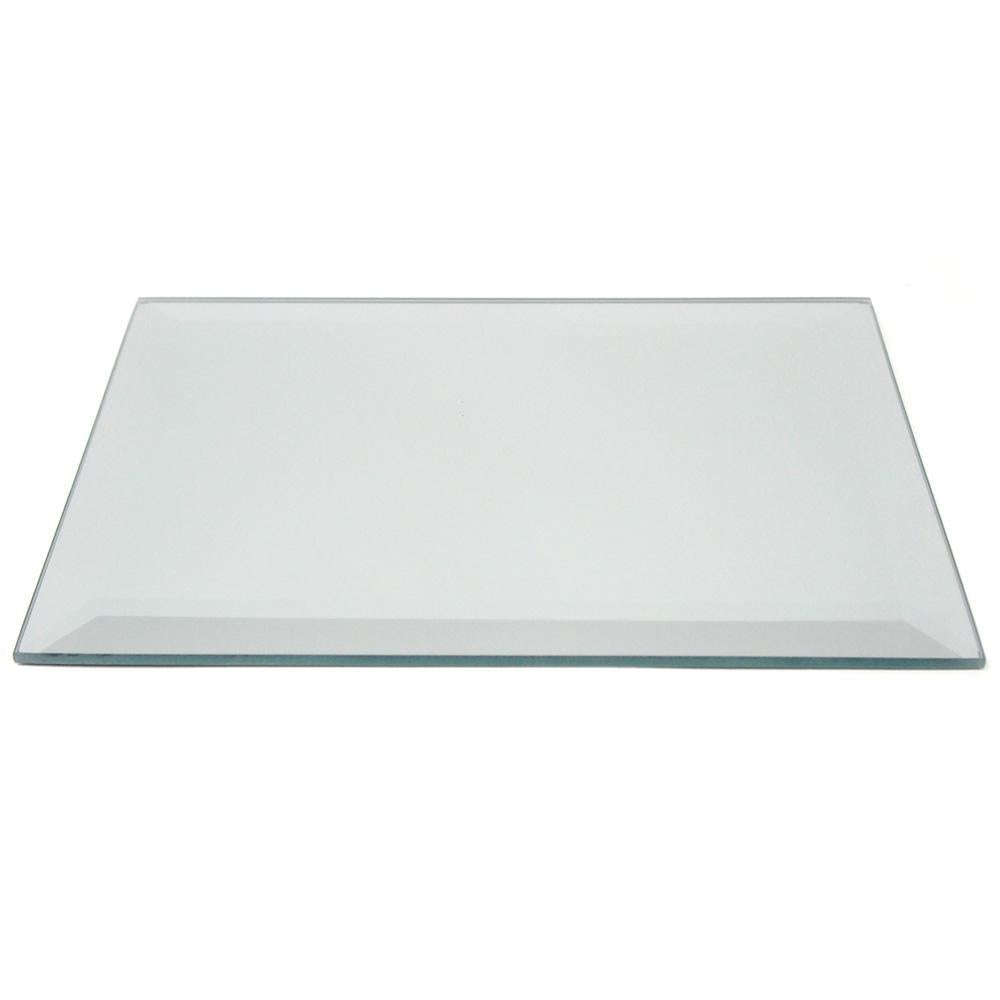 Rectangular Beveled Edge Mirror Glass Base Centerpiece