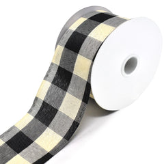 Buffalo Gingham Wired Edge Christmas Ribbon, 2-1/2-inch, 10-yard