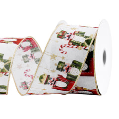 Sparkle Nutcracker Wired Ribbon, 2-1/2-Inch, 10-Yard