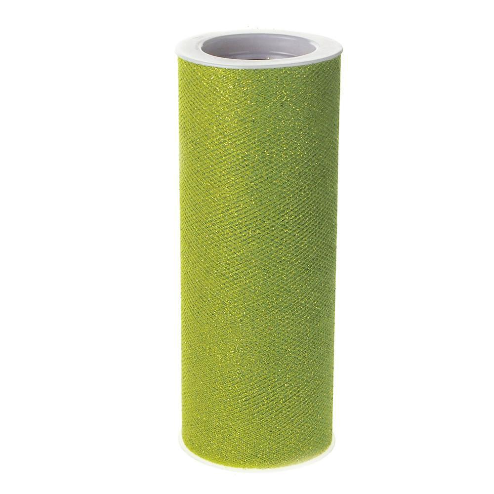 Glitter Tulle Spool Roll, 6-Inch, 10 Yards