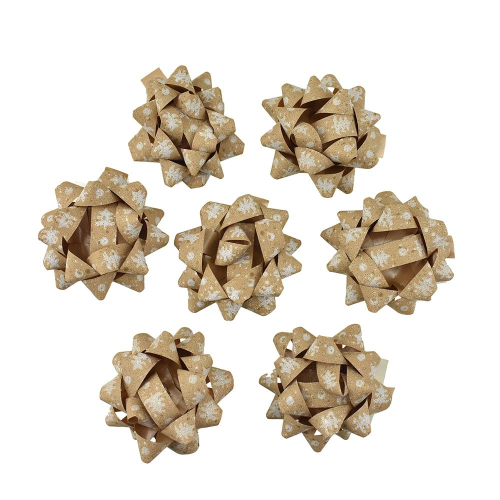 Self-Adhesive Pre-tied Star Bows, 2-Inch, 25-Piece