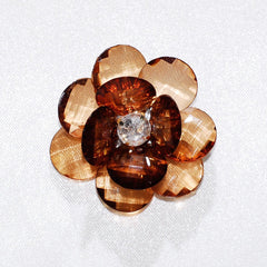 Flower Crystal Lotus, Round Edge, 1-3/4-inch, 6-Piece
