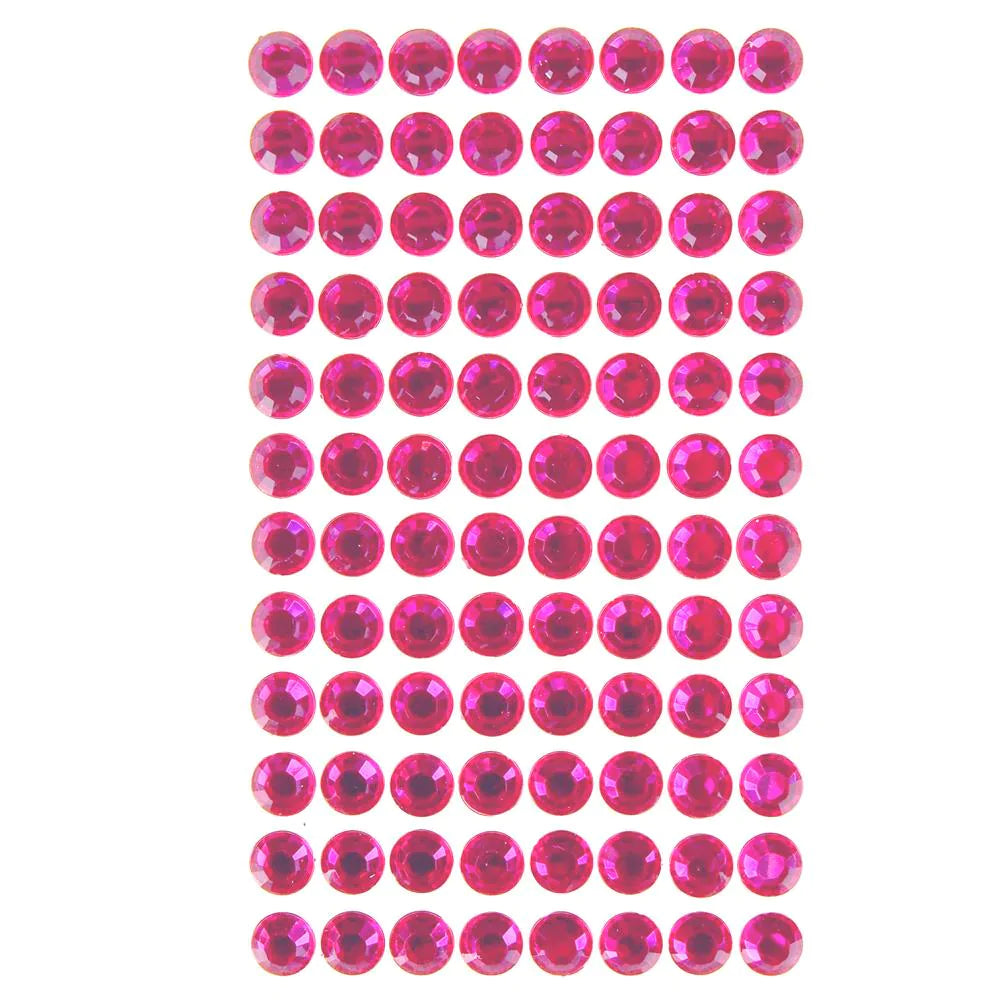 Round Adhesive Diamond Gem Stickers, 10mm