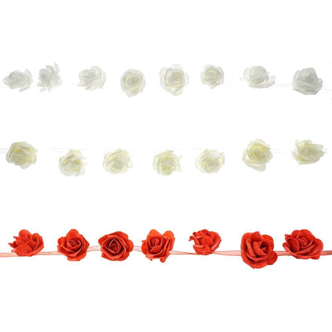 Foam Rose Hanging Garland, 56-Inch