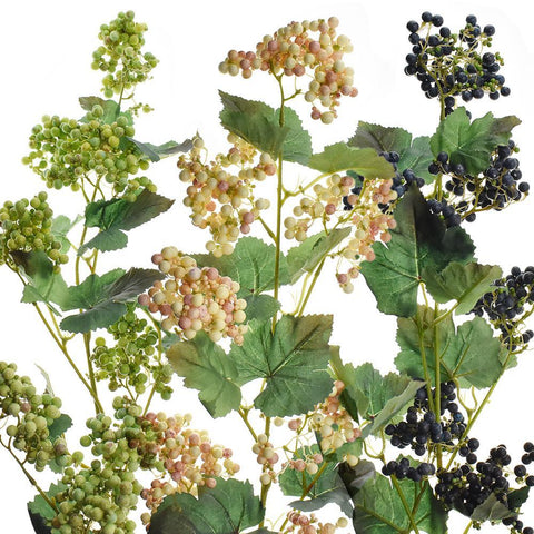 Artificial Berries and Leaves Spray, 44-Inch