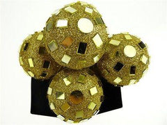 Glitter Disco Ornament Balls, 2-1/4-inch, 6-Piece