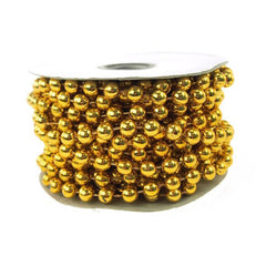 Plastic MOT Pearls Garland Ribbon, 10mm, 6 Yards