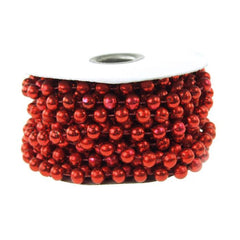 Plastic MOT Pearls Garland Ribbon, 10mm, 6 Yards
