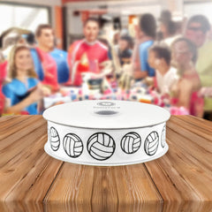Volleyball Sports Grosgrain Ribbon, 7/8-inch