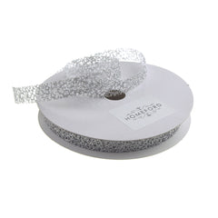 Glitter Web Mesh Ribbon, 5/8-Inch, 25 Yards