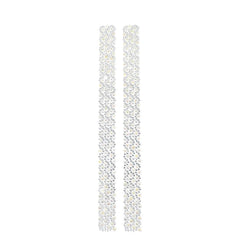 Rhinestone Flowers Sticker Strips, 11-3/4-Inch, 2-Count