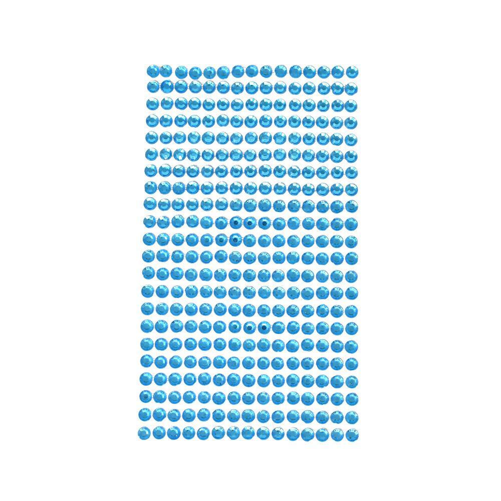 Round Rhinestone Gems Sticker Strips, 3/16-inch, 22-count