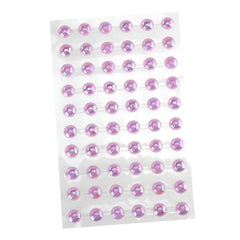 Self Adhesive Round Plastic Pearls, 10mm, 60-count