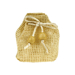 Mini Woven Straw Favor Bags, 3-inch, 12-count, Natural