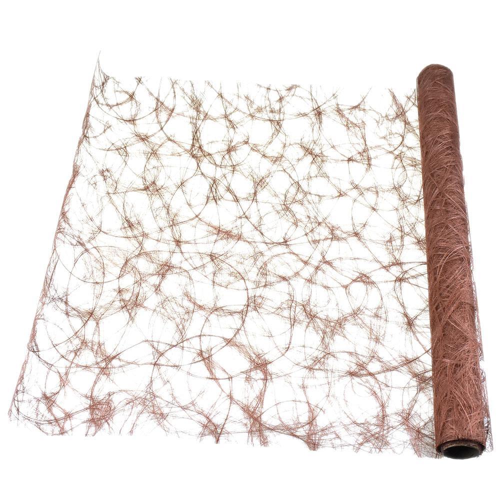 Rustic Faux Sisal Web Ribbon, Rose Gold, 20-Inch, 5-Yard