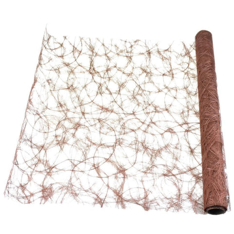 Rustic Faux Sisal Web Ribbon, Rose Gold, 20-Inch, 5-Yard