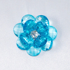 Flower Crystal Lotus, Round Edge, 1-3/4-inch, 6-Piece