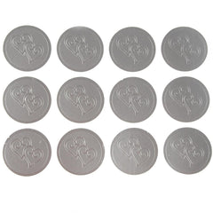 Twin Hearts Print Seal Stickers, 1-inch, 100-count