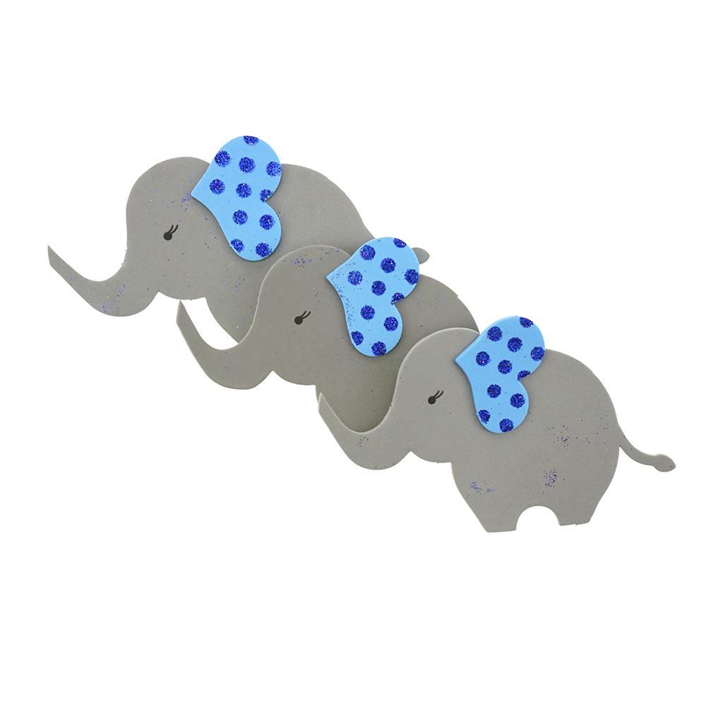 Glittered Elephant EVA Foam Cut Outs, 5-1/2-Inch, 10-Count