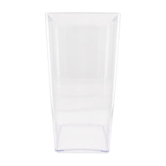 Clear Acrylic Tapered Block Vase Display, 10-Inch