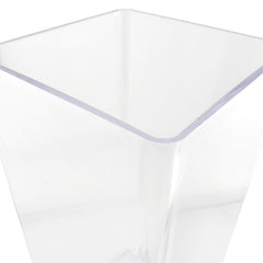 Clear Acrylic Tapered Block Vase Display, 10-inch