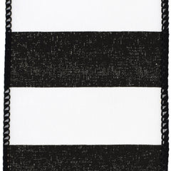 Railroad Stripes Wired Ribbon, 2-1/2-inch, 10-yard