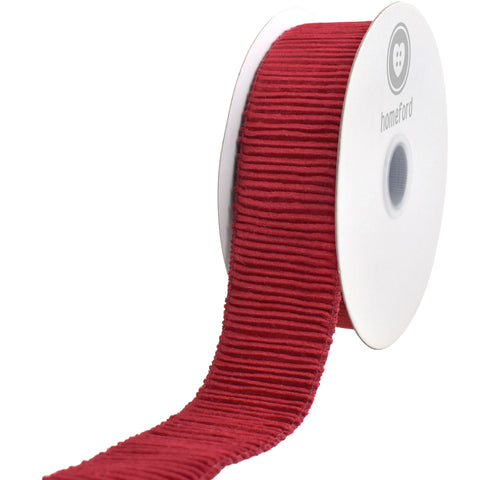Christmas Ribbed Velvet Wired Ribbon, 10-yard